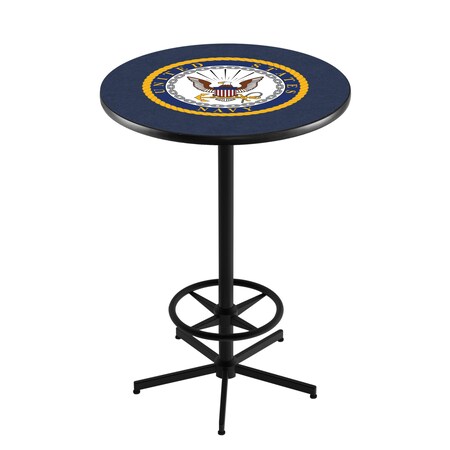 Holland Bar Stool Co 42" Black U.S. Navy Pub Table L216B4228Navy